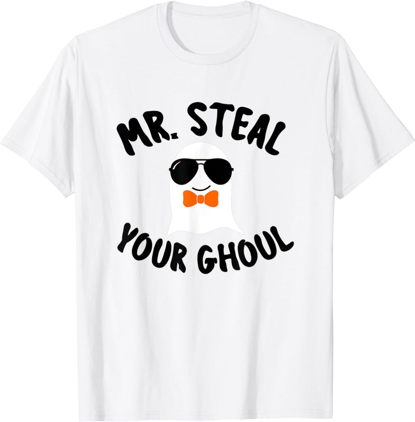 "Spooky and Stylish: Mr. Steal Your Ghoul Ghost Costume Boys Halloween T-Shirt!"