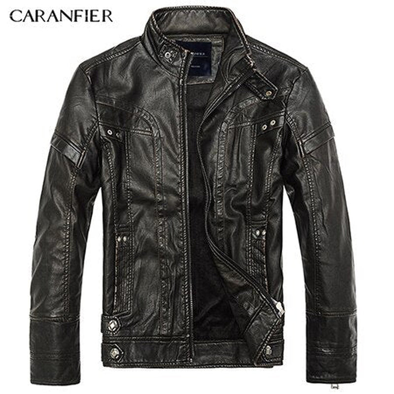 "Ultimate Men'S Leather Jacket: Premium Quality, Classic Style, Perfect for Motorcycle, Bike, or Cowboy Enthusiasts, Thick and Durable with Standard US Sizing"