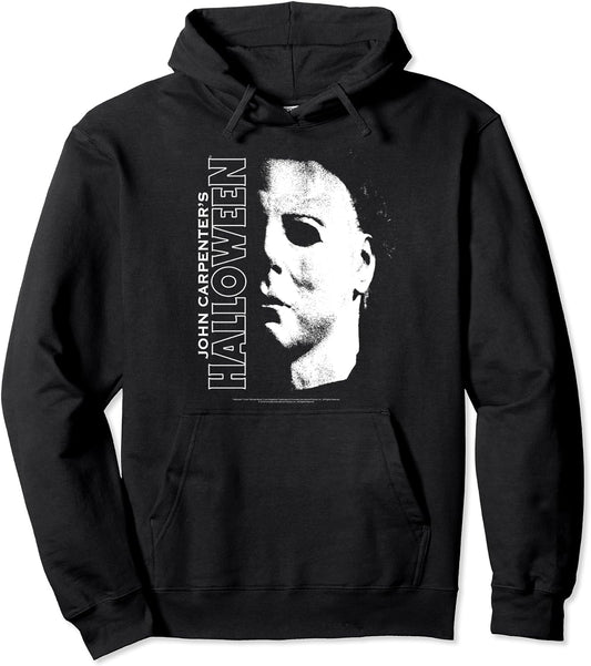 "Unleash Your Inner Horror Fan with the Michael Myers Men'S Oversized Face Pullover Hoodie"