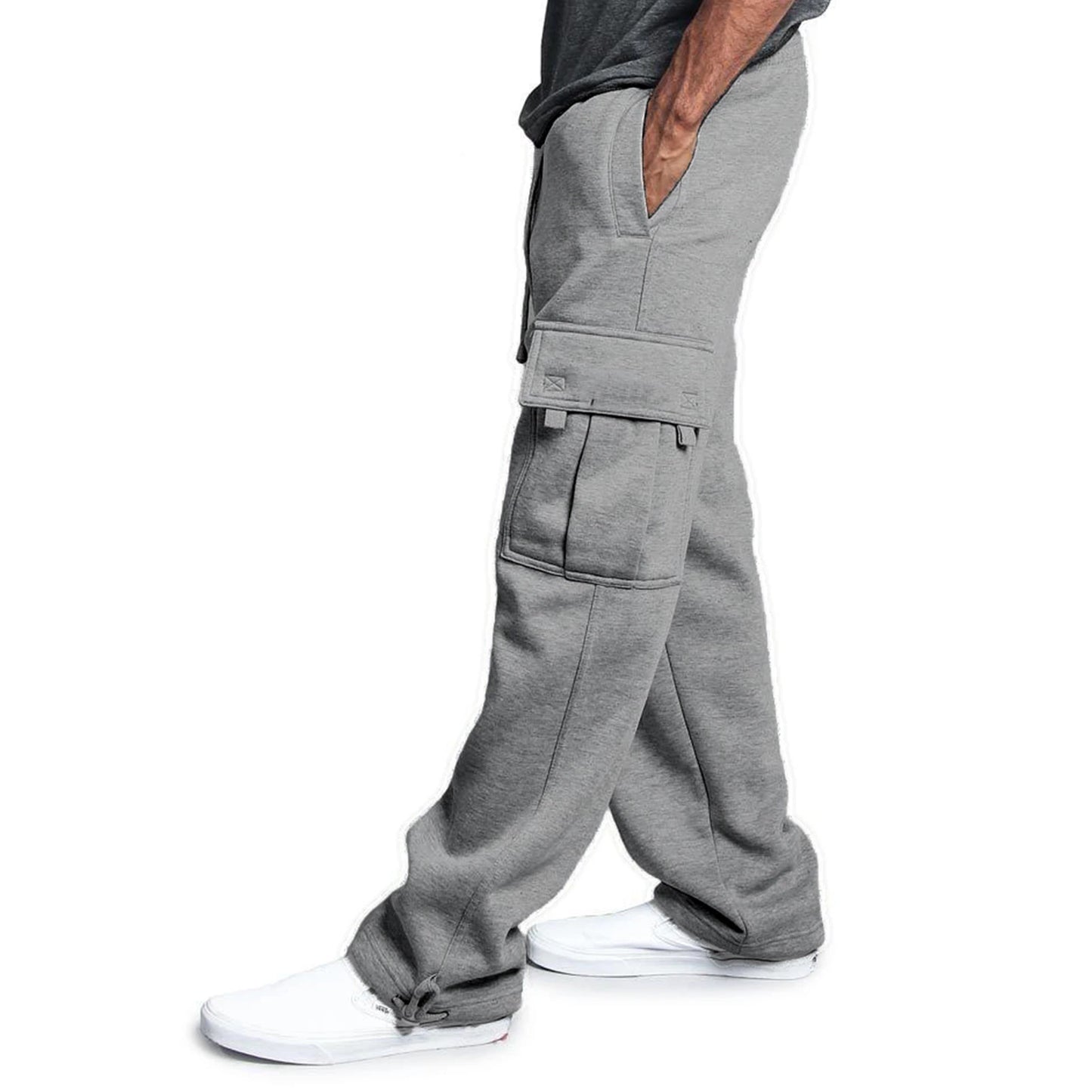 "Ultimate Comfort and Style: Men'S Casual Drawstring Sports Pants with Multi Pockets"