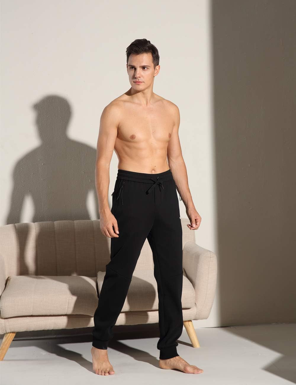 "Ultimate Comfort and Style: Men'S Slim Fit Jogger Pants - Perfect for Casual Wear, Gym Workouts, and More! Stay Trendy with Tapered Sweatpants Featuring Zipper Pockets"